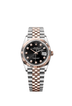 Rolex Datejust 36mm Bright Black Diamon Dial Oystersteel & Everose Gold 126231