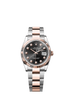 Rolex Datejust 36mm Black Diamond Dial Oystersteel & Everose Gold m126231-0020