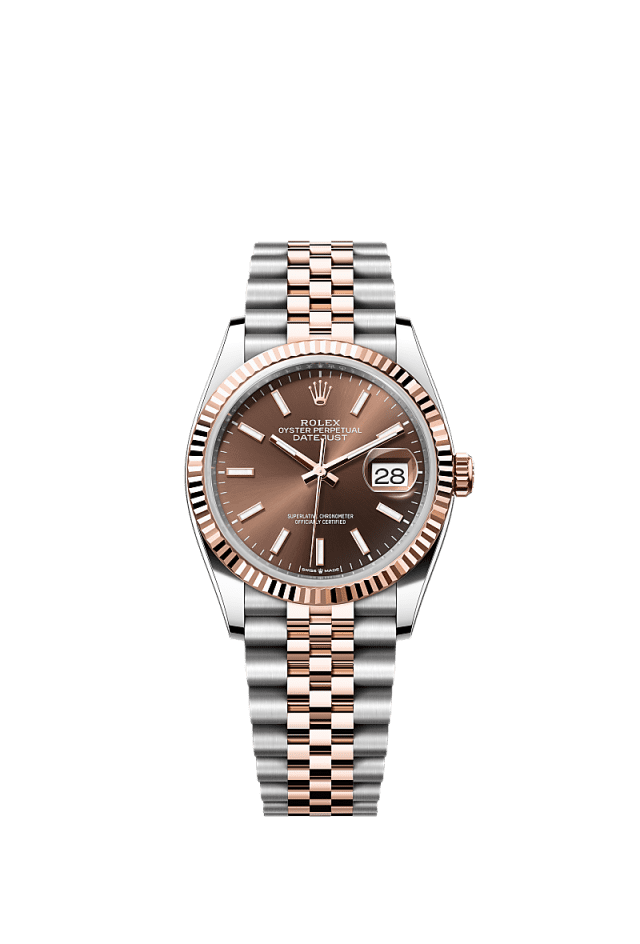 Rolex Datejust 36mm Chocolate Dial Oystersteel &amp; Everose Gold 126231 - WATCHXNYC