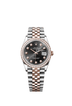 Rolex Datejust 36mm Bright Black Diamond Dial Oystersteel & Everose Gold 126281RBR