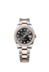 Rolex Datejust 36mm Bright Black Diamond Dial Oystersteel & Everose Gold 126281RBR