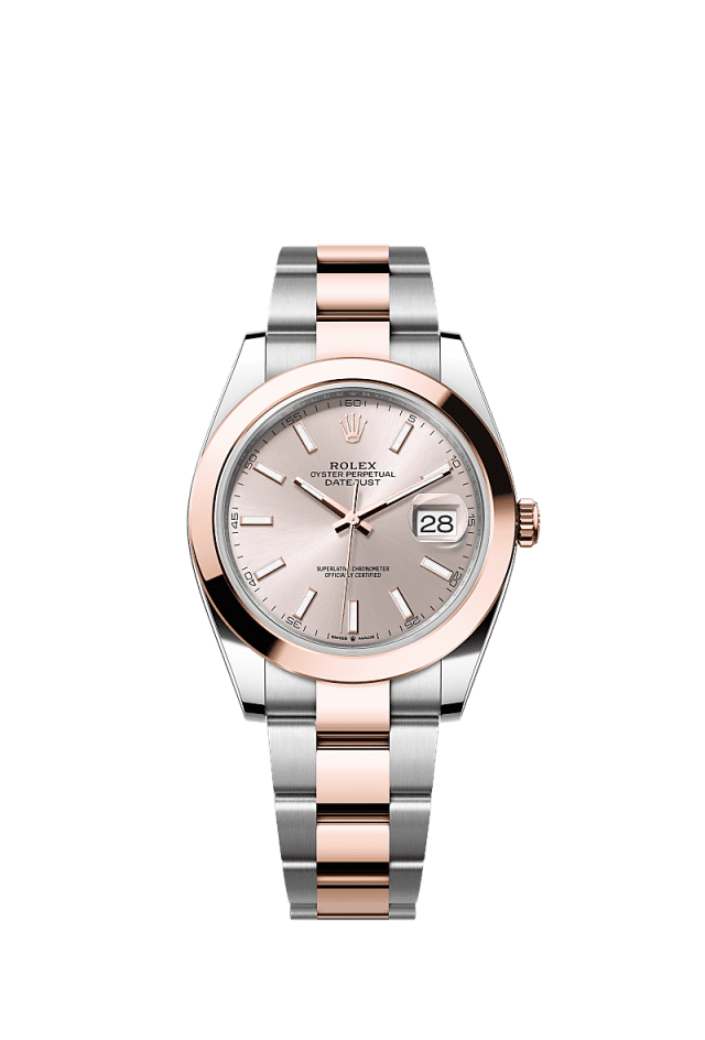 Rolex Datejust 41mm Sundust Dial Oystersteel &amp; Everose Gold m126301-0009 - WATCHXNYC