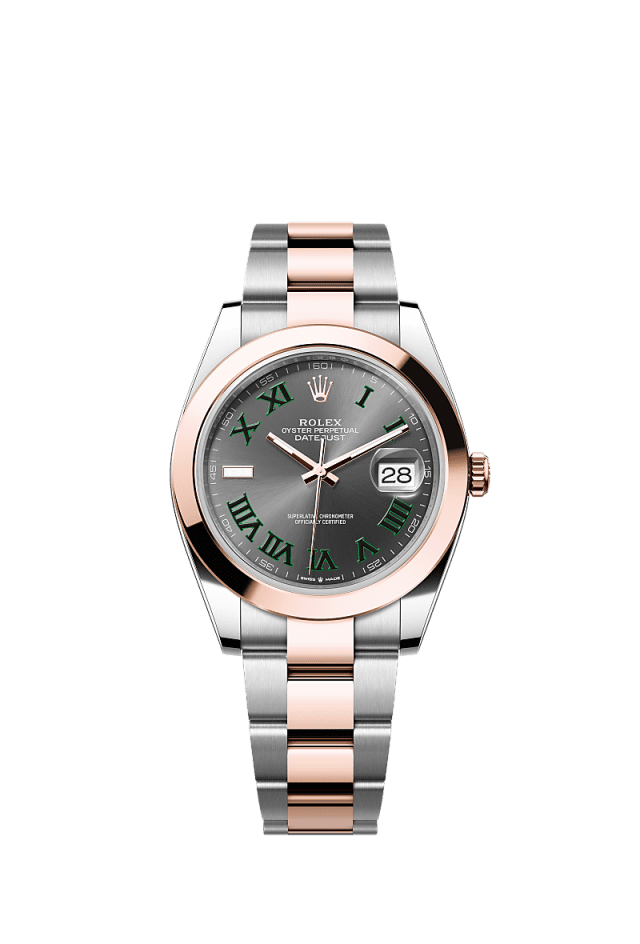 Rolex Datejust 41mm Slate Dial Oystersteel &amp; Everose Gold m126301-0015 - WATCHXNYC