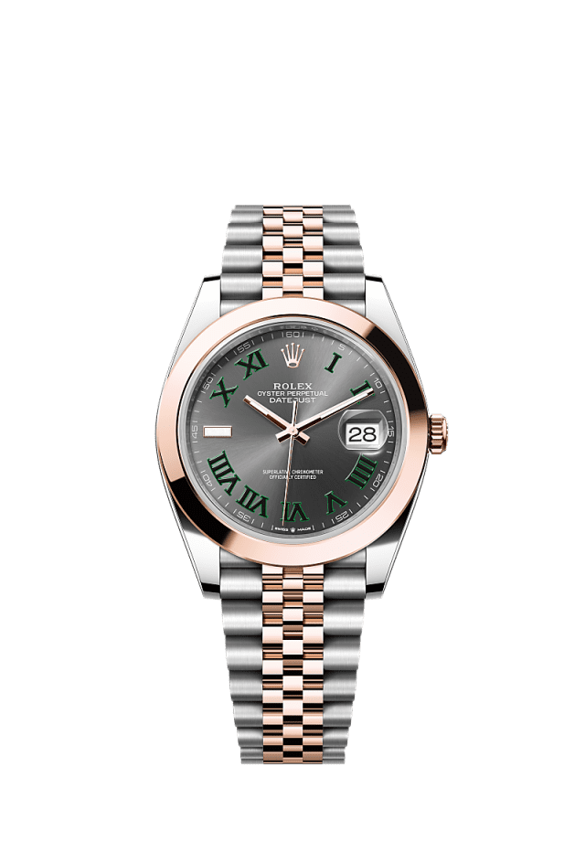 Rolex Datejust 41mm Slate Dial Oystersteel &amp; Everose Gold m126301-0016 - WATCHXNYC