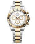 Rolex Oyster 40 mm White, Golden Counter Rings Dial Yellow Rolesor - combination of Oystersteel and yellow gold Oysterflex 126503-0001 - WATCHXNYC