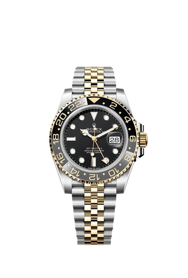 Rolex GMT-Master II 40mm Black Dial Oystersteel &amp; Yellow Gold 126713GRNR - WATCHXNYC