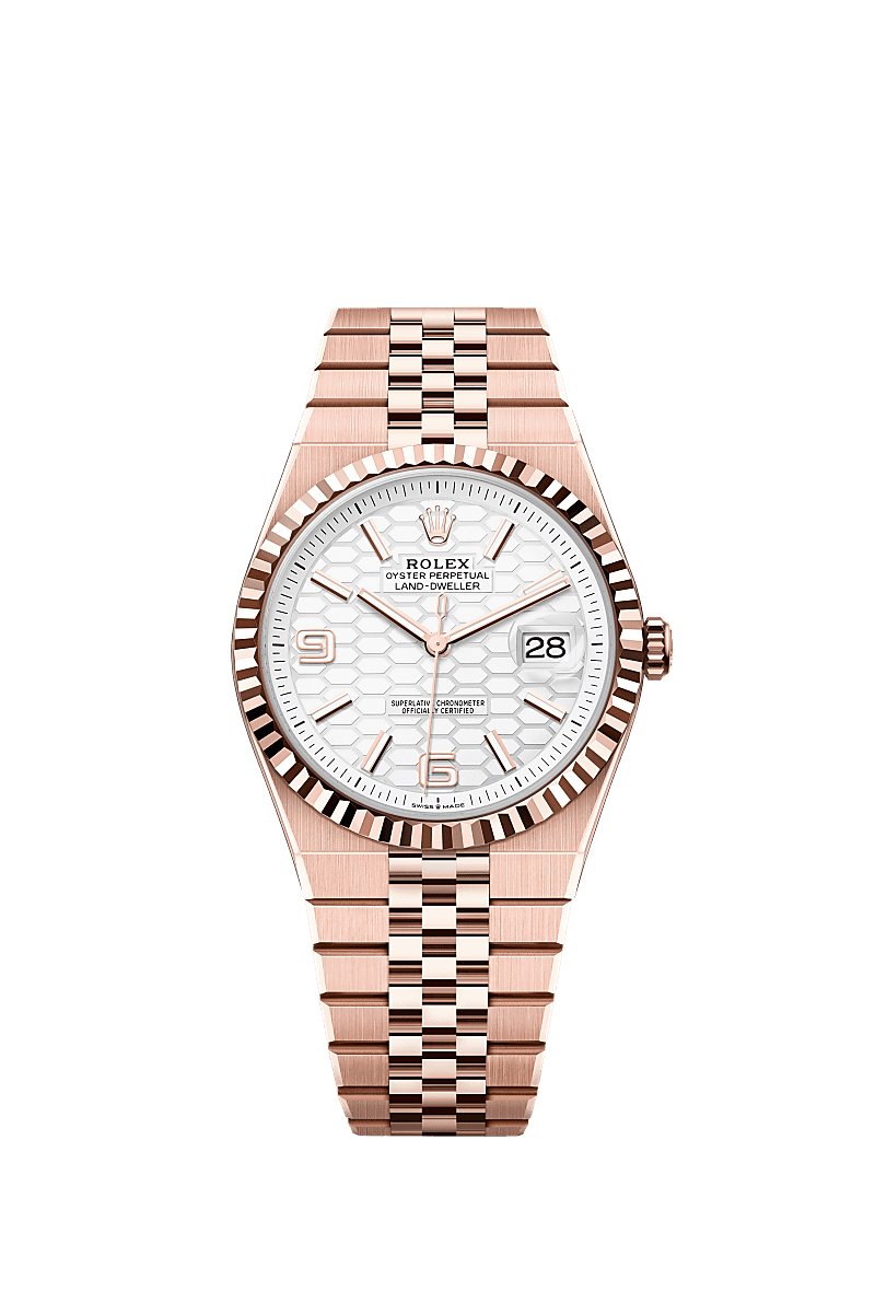 Rolex Land-Dweller 40mm Intense White Dial Everose Gold 127335 - WATCHXNYC