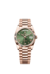 Rolex Day-Date 36mm Olive Green Dial Everose Gold 128235