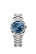 Rolex Day-Date 36mm Bright Blue Diamond Dial White Gold m128239-0070