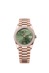Rolex Day-Date 36mm Olive Green Dial Everose Gold 128345rbr-0085