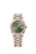 Rolex Day-Date 36mm Olive Green Dial Everose Gold 128345rbr-0086