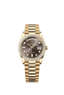 Rolex Day-Date 36mm Dark Grey Diamond Dial Yellow Gold 128398TBR