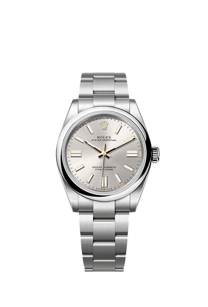 Rolex Oyster Perpetual 41mm Silver Dial Oystersteel 134300 - WATCHXNYC