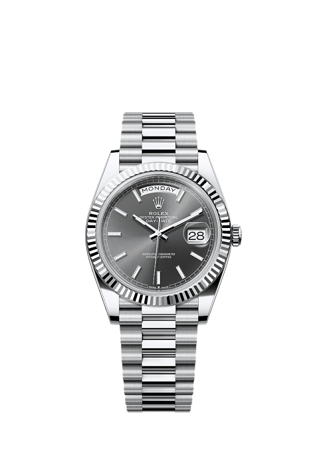 Rolex Day-Date 40mm slate Dial platinum 228236 - WATCHXNYC