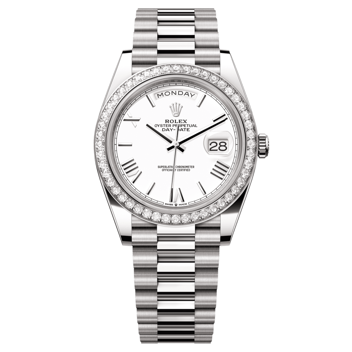 Rolex Day-Date 40mm White Dial White Gold 228349rbr-0039 - WATCHXNYC