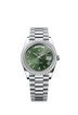Rolex Day-Date 40mm Olive Green Dial Platinum & Diamonds 228396TBR