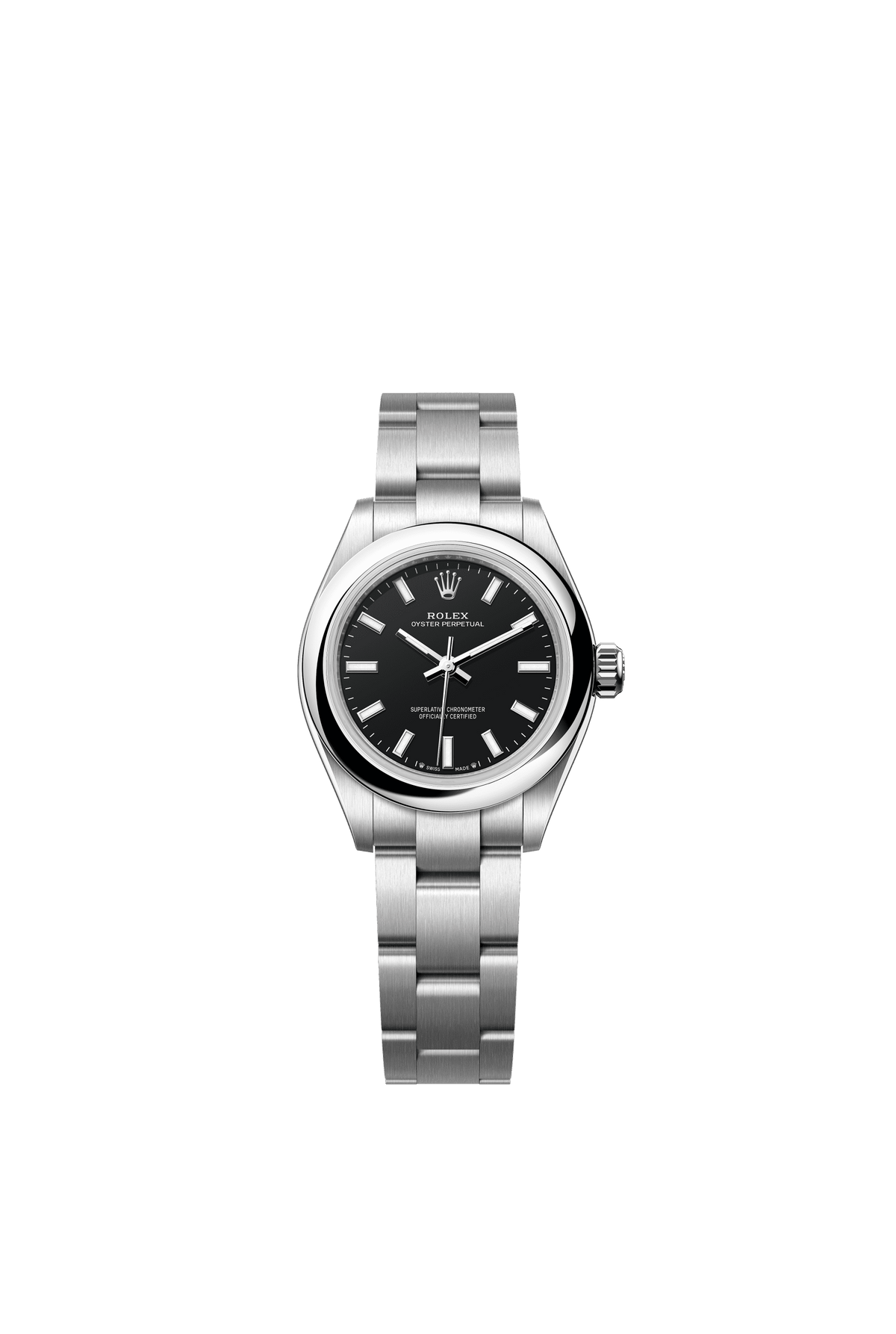 Rolex Oyster Perpetual 28mm Black Dial Oystersteel 276200 - WATCHXNYC