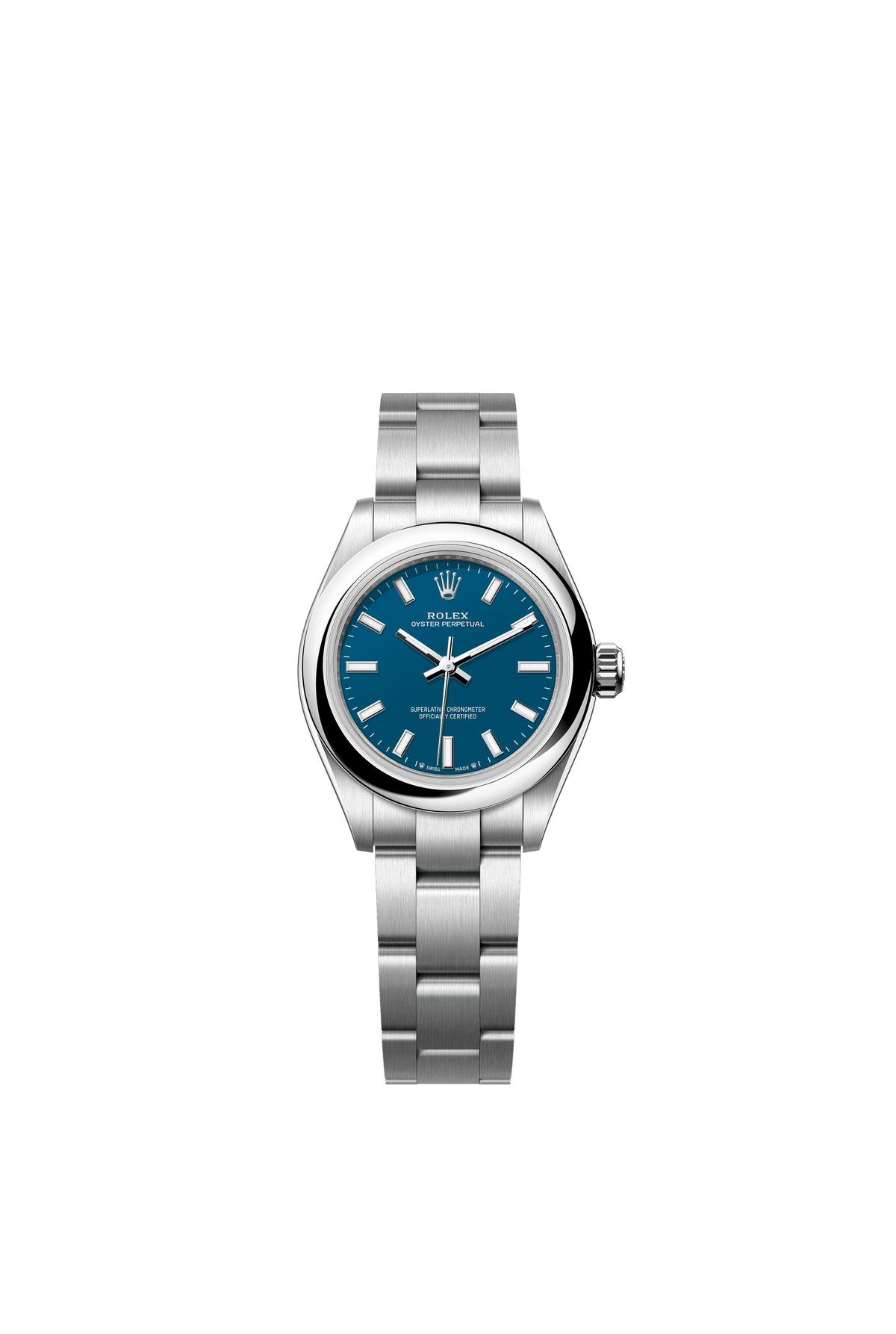 Rolex Oyster Perpetual 28mm Blue Dial Oystersteel 276200 - WATCHXNYC