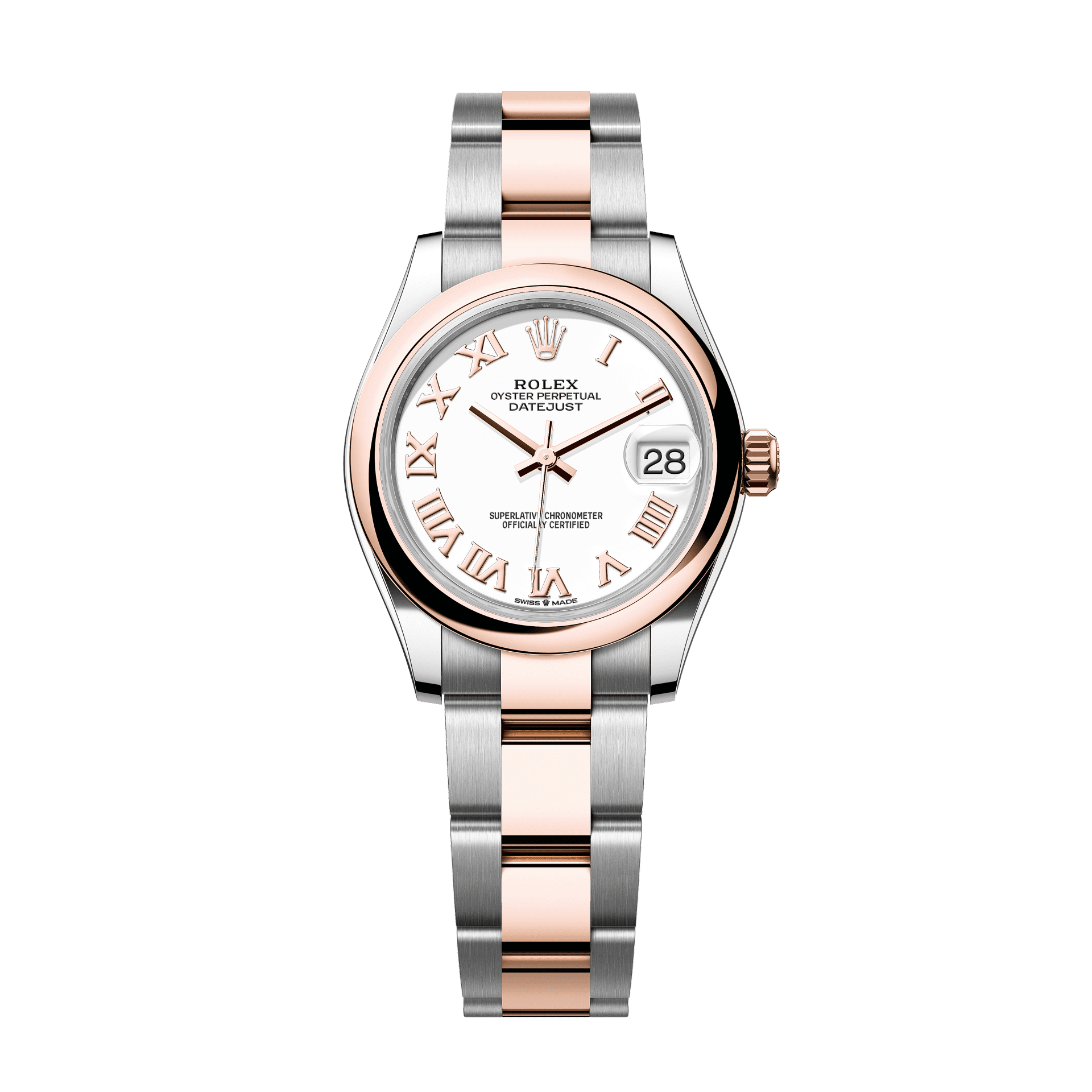 Rolex Datejust 31mm White Dial Oystersteel &amp; Everose Gold 278241-0001 - WATCHXNYC