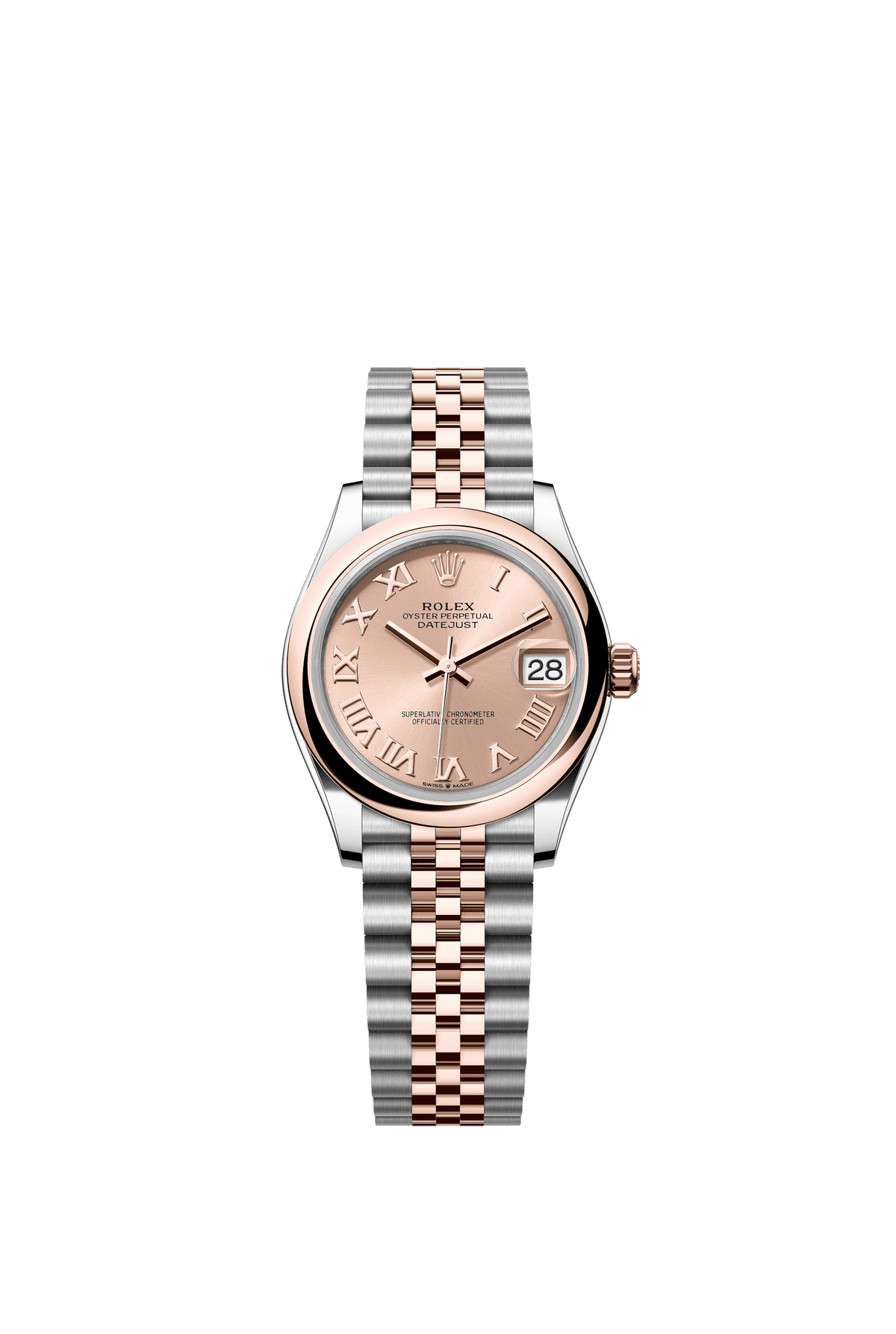 Rolex Datejust 31mm Rosé Dial Oystersteel &amp; Everose Gold 278241 - WATCHXNYC