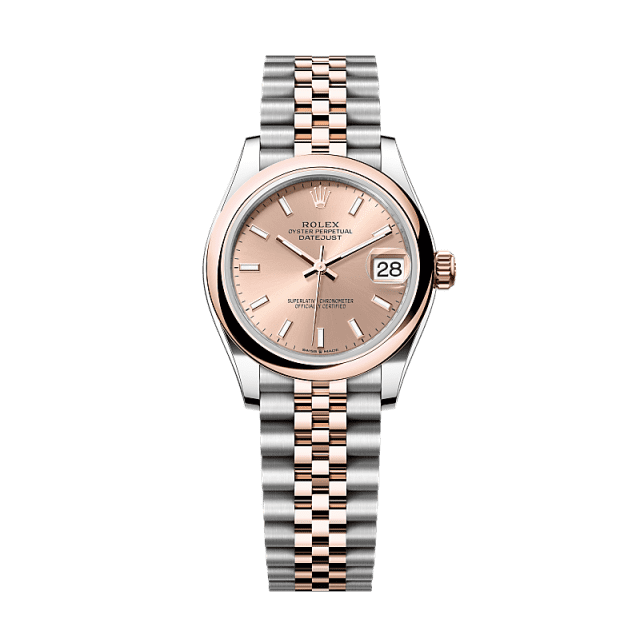 Rolex Datejust 31mm Rosé Dial Oystersteel &amp; Everose Gold 278241-0010 - WATCHXNYC