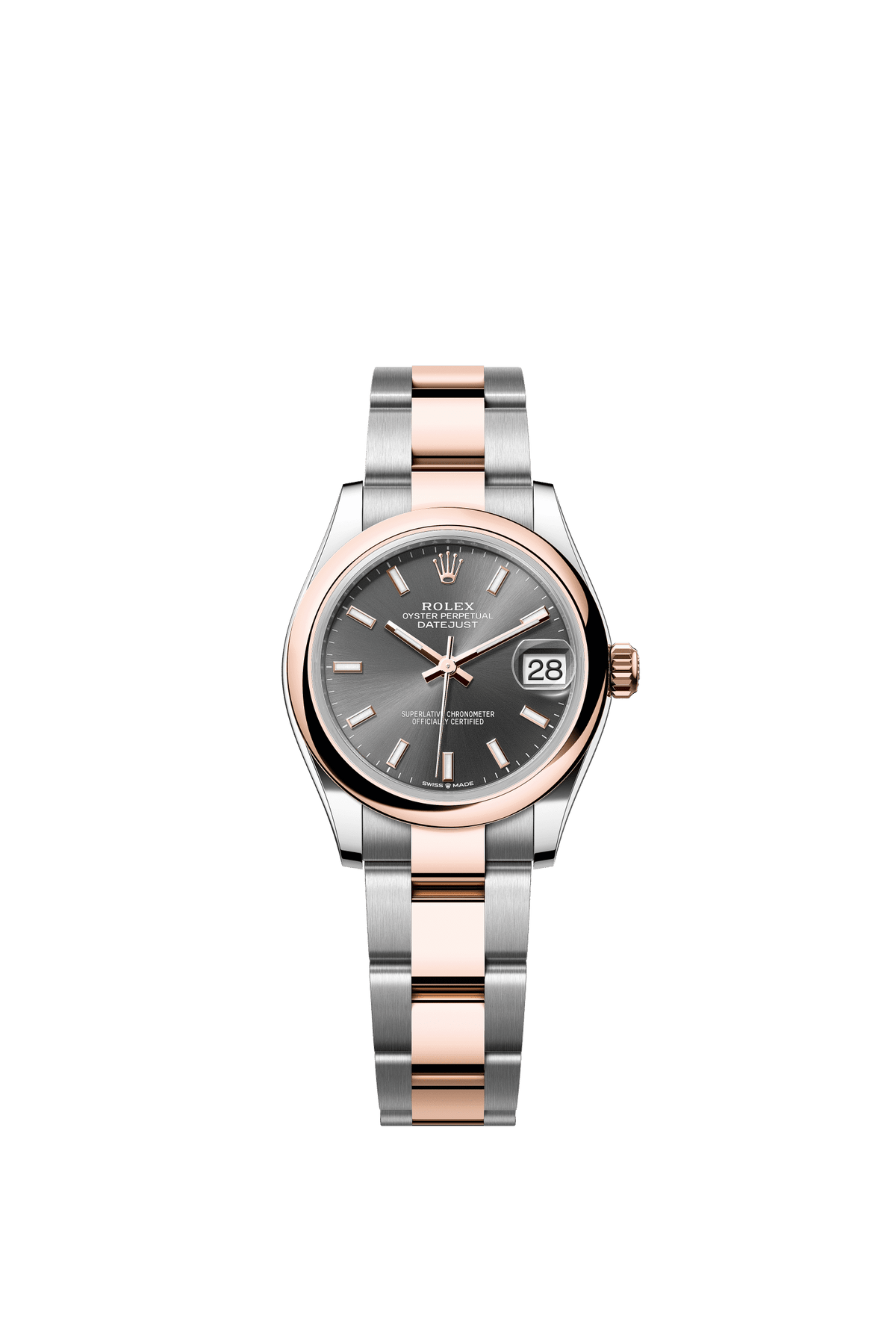 Rolex Datejust 31mm Slate Dial Oystersteel &amp; Everose Gold 278241 - WATCHXNYC