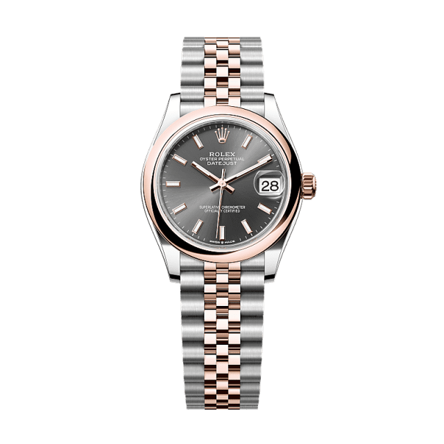 Rolex Datejust 31mm Slate Dial Oystersteel &amp; Everose Gold 278241-0018 - WATCHXNYC