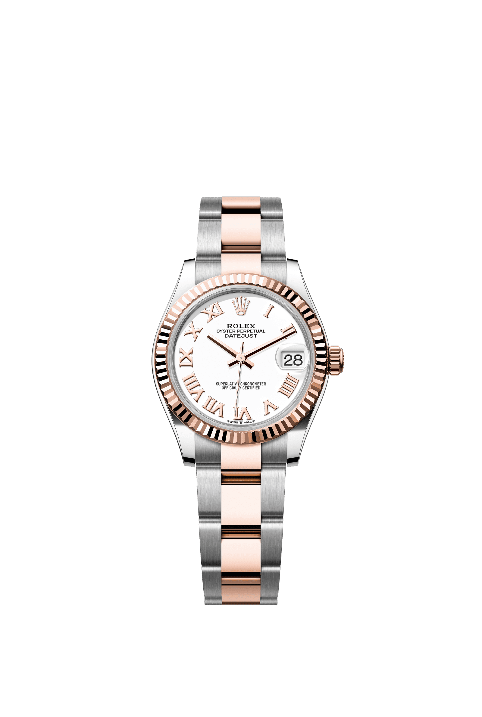 Rolex Datejust 31mm White Dial Oystersteel &amp; Everose Gold 278271 - WATCHXNYC