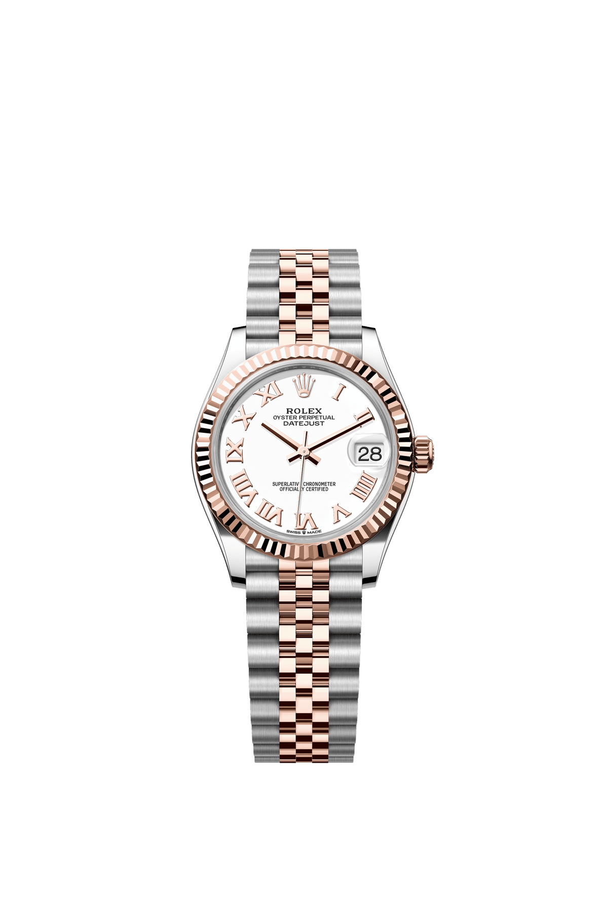 Rolex Datejust 31mm White Dial Oystersteel &amp; Everose Gold 278271 - WATCHXNYC
