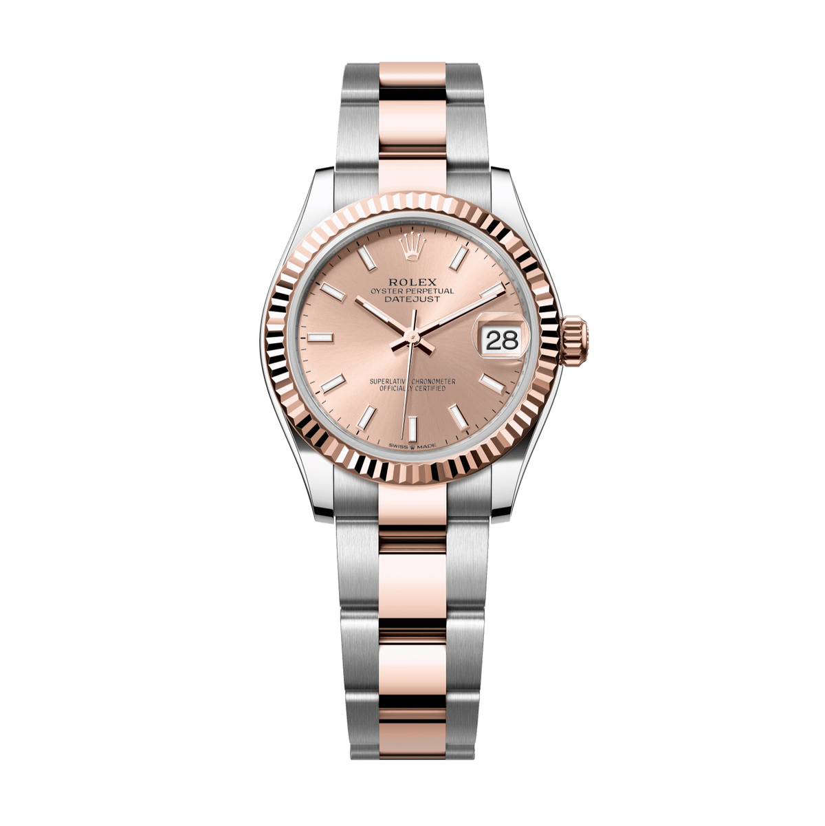 Rolex Datejust 31mm Rosé Dial Oystersteel &amp; Everose Gold 278271-0009 - WATCHXNYC