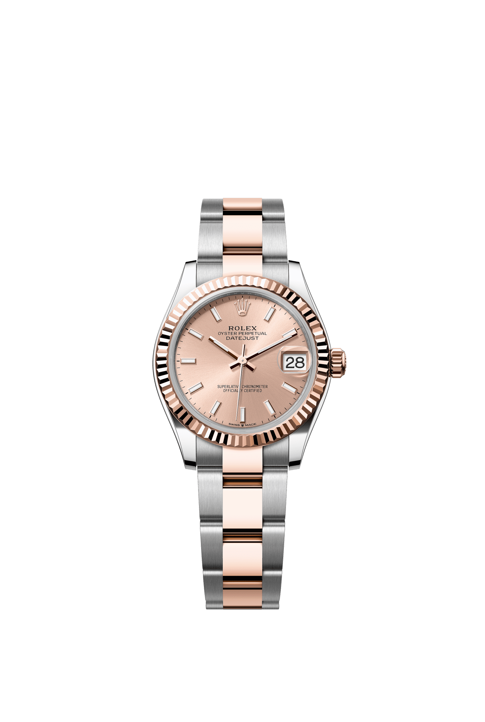 Rolex Datejust 31mm Rosé Dial Oystersteel &amp; Everose Gold 278271 - WATCHXNYC