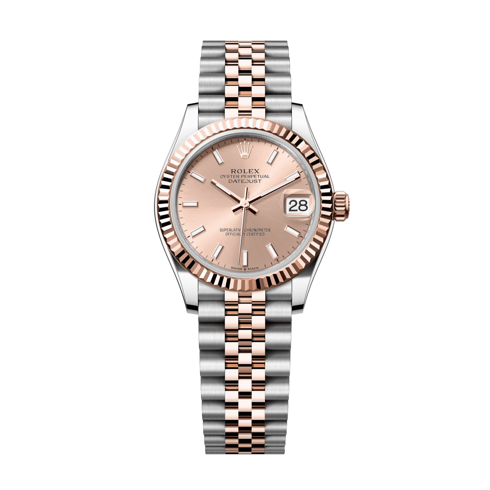 Rolex Datejust 31mm Rosé Dial Oystersteel &amp; Everose Gold 278271-0010 - WATCHXNYC