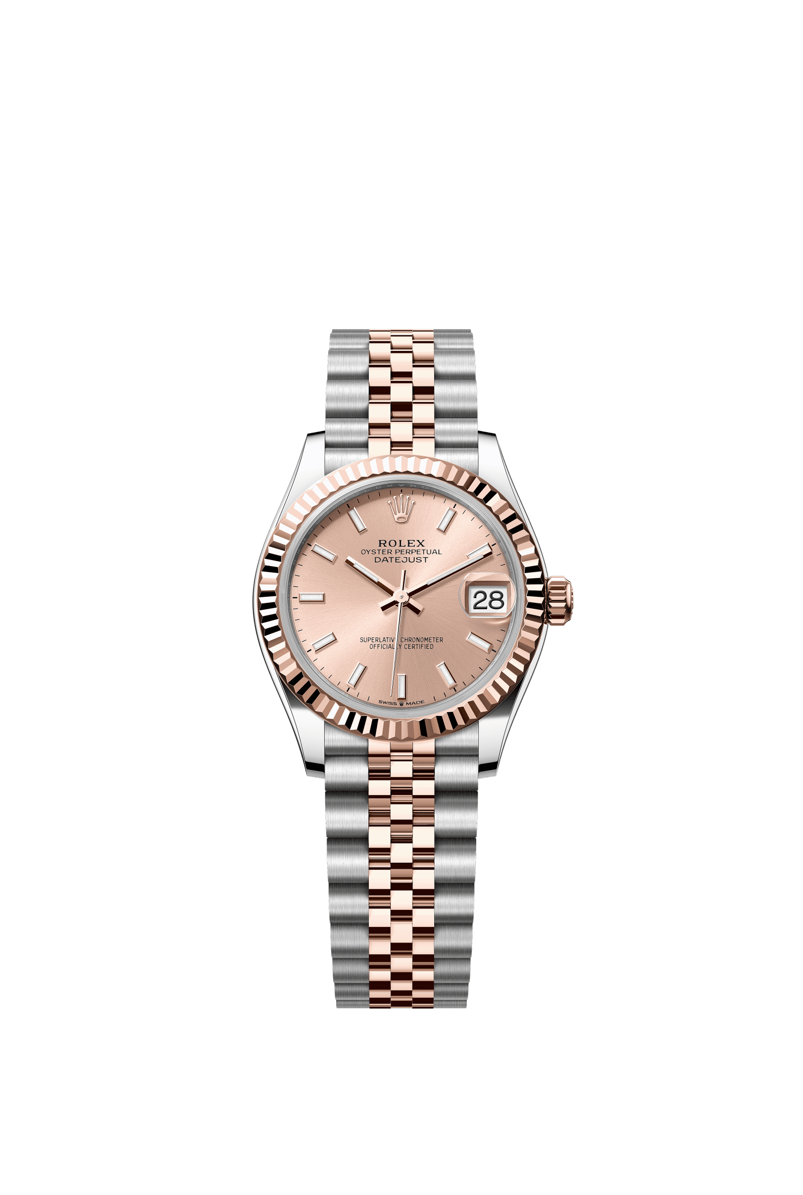 Rolex Datejust 31mm Rosé Dial Oystersteel &amp; Everose Gold 278271 - WATCHXNYC