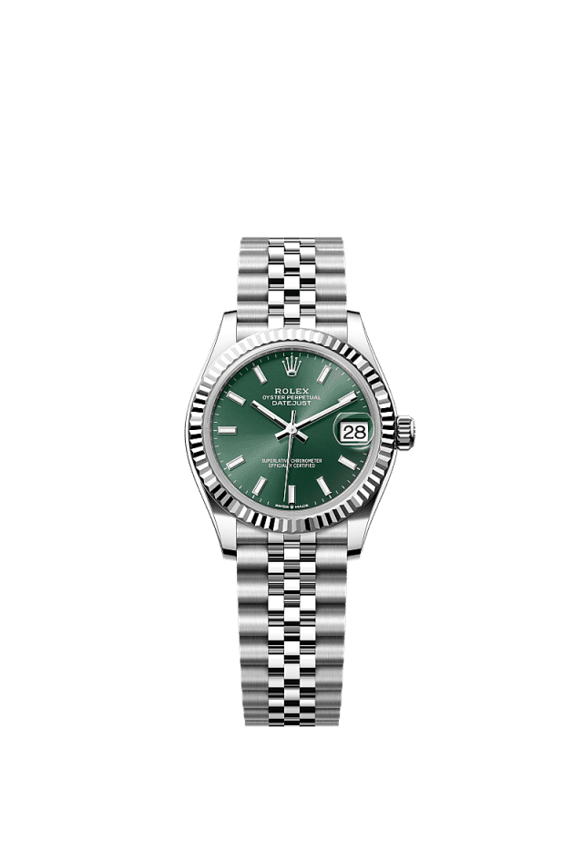 Rolex Datejust 31mm Mint Green Dial Oystersteel &amp; White Gold 278274 - WATCHXNYC