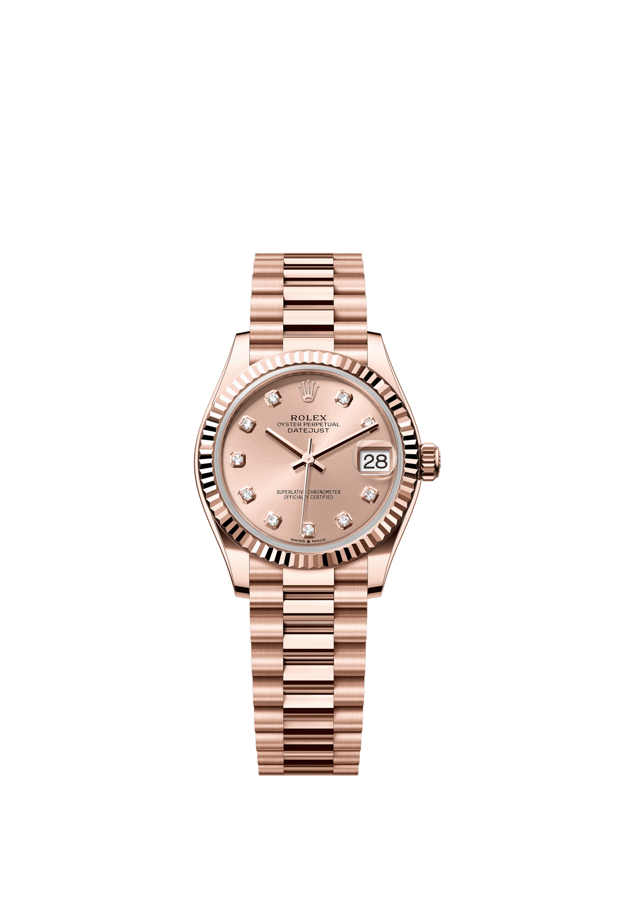 Rolex Datejust 31mm Rosé Diamond Dial Everose Gold 278275 - WATCHXNYC