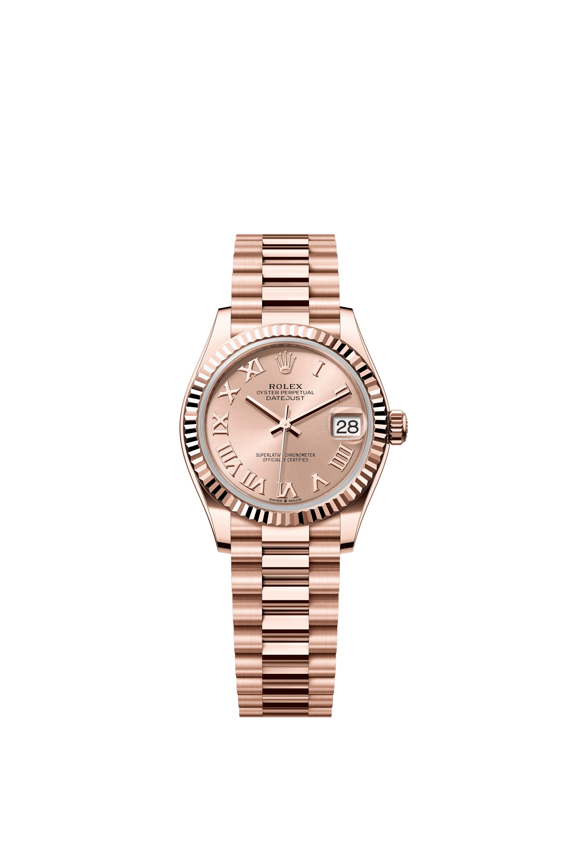 Rolex Datejust 31mm Rosé Dial Everose Gold 278275 - WATCHXNYC