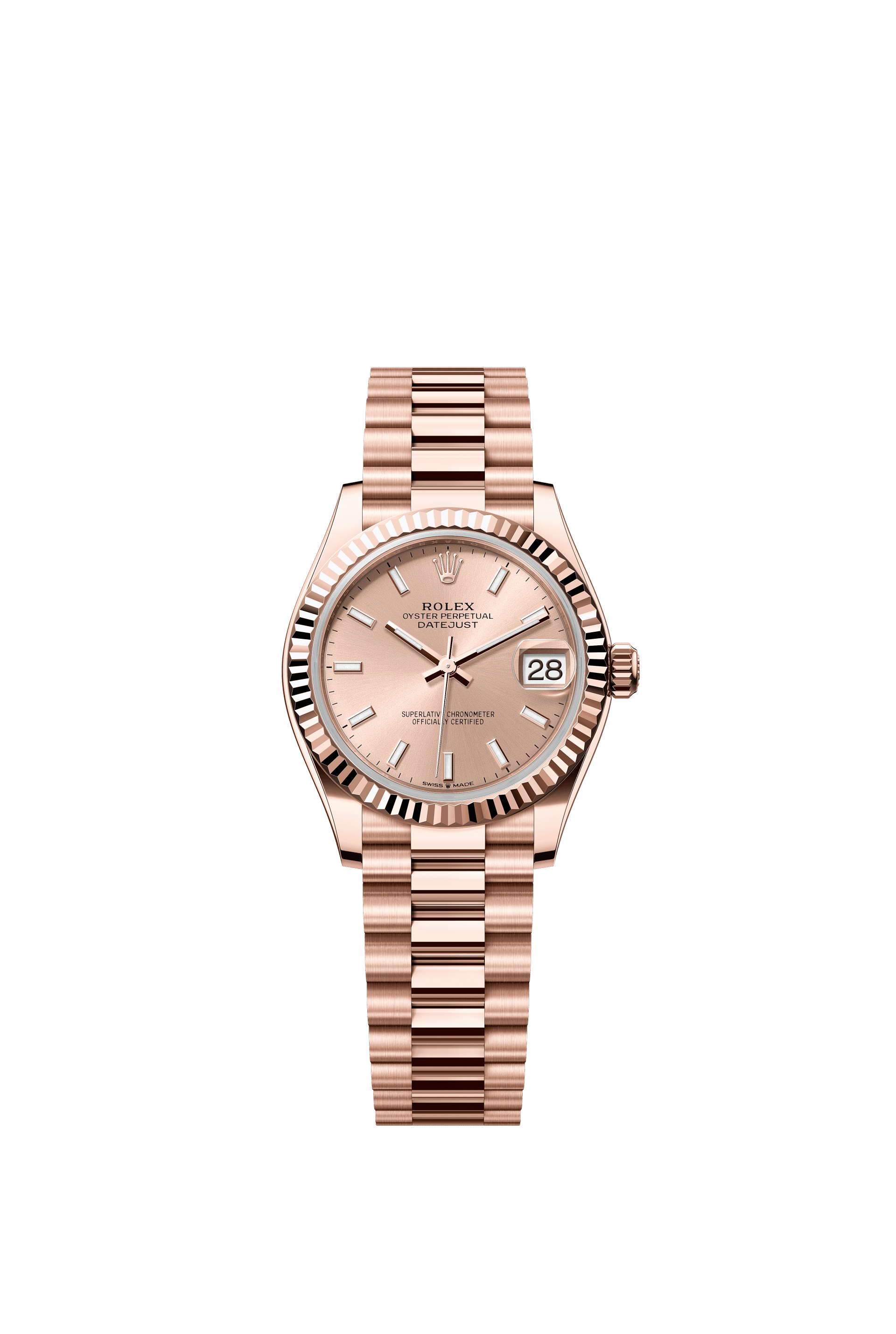 Rolex Datejust 31mm Rosé Dial Everose Gold 278275 - WATCHXNYC
