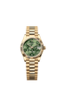 Rolex Datejust 31mm Olive-Green Floral-Motif Diamond Dial Yellow Gold m278278-0046