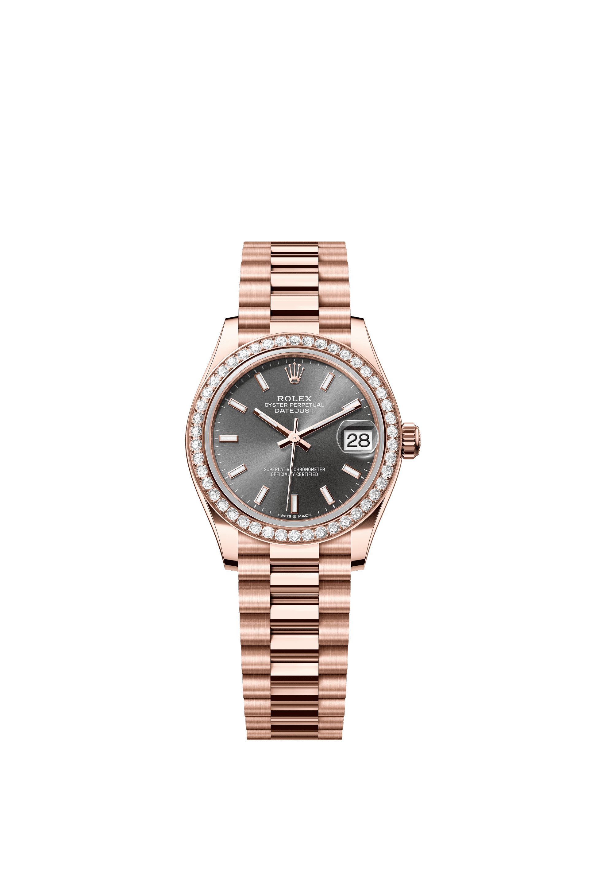 Rolex Datejust 31mm Slate Dial Everose Gold 278285RBR - WATCHXNYC