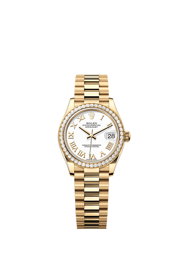 Rolex Datejust 31mm White Dial Yellow Gold m278288rbr-0009 - WATCHXNYC