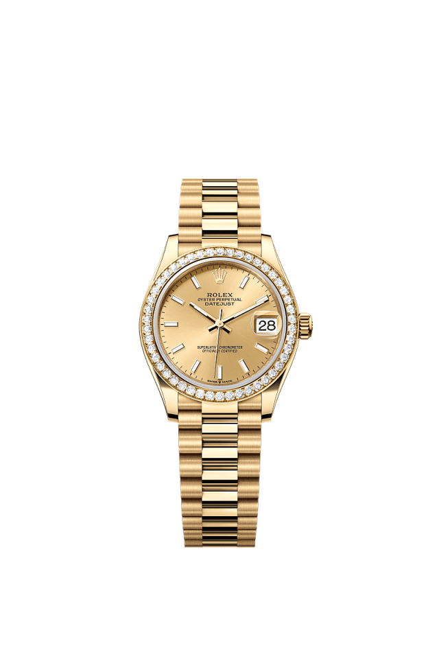 Rolex Datejust 31mm Champagne Dial Yellow Gold m278288rbr-0022 - WATCHXNYC