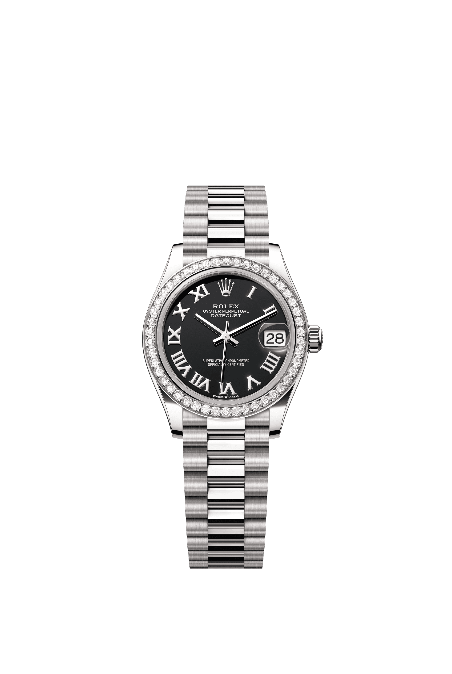 Rolex Datejust 31mm Bright Black Dial White Gold 278289RBR - WATCHXNYC