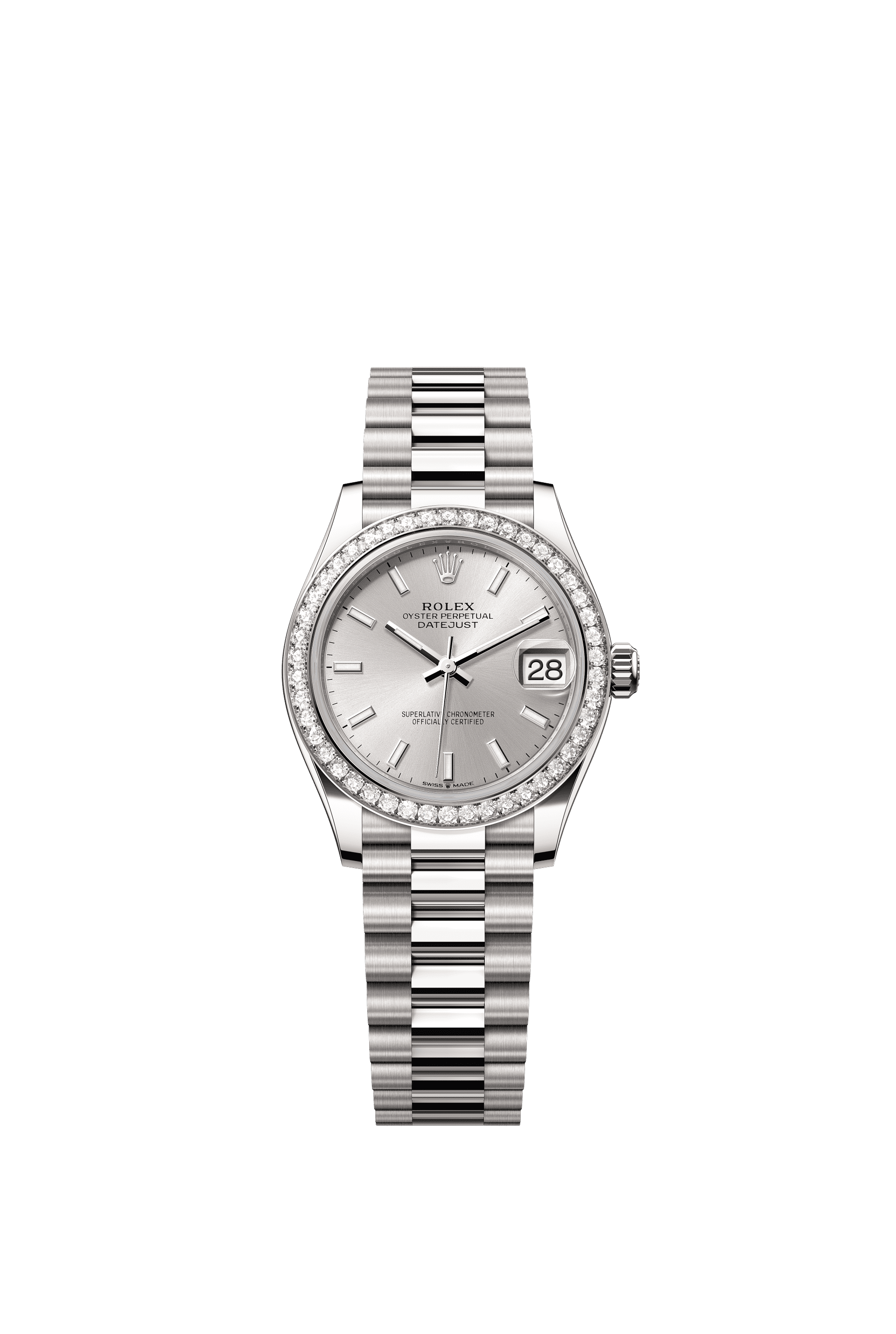 Rolex Datejust 31mm Silver Dial White Gold 278289RBR - WATCHXNYC