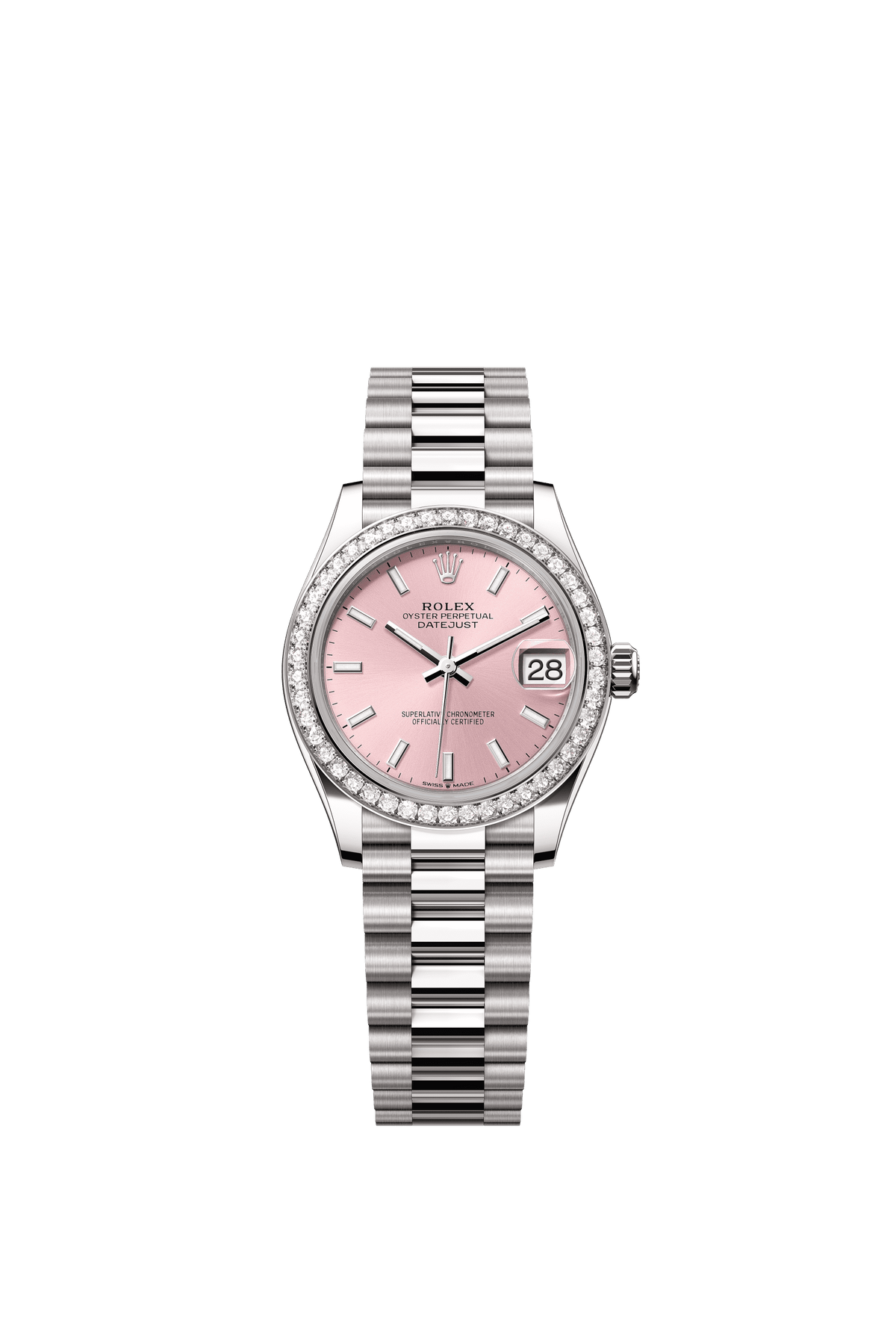 Rolex Datejust 31mm Pink Dial White Gold 278289RBR - WATCHXNYC