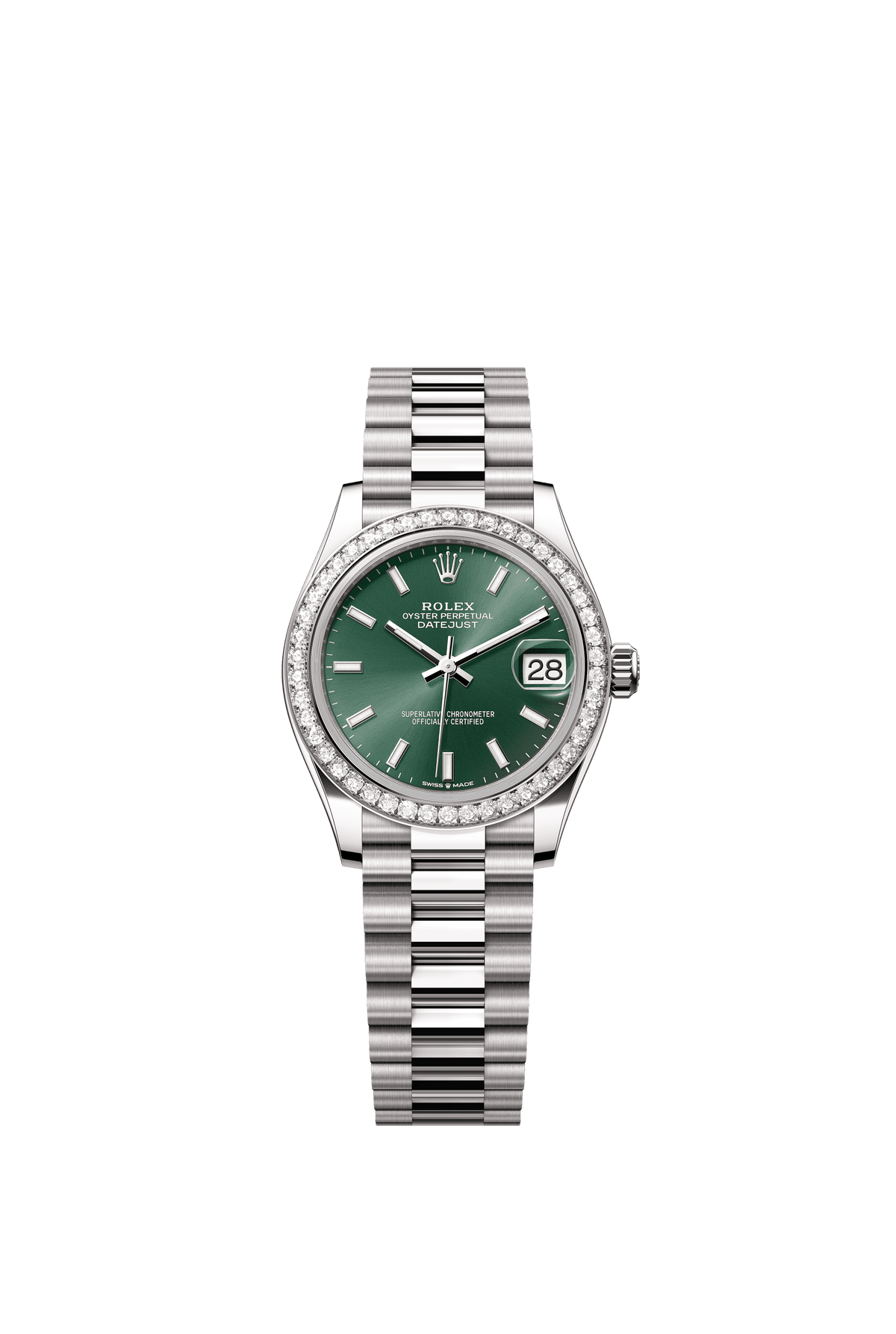 Rolex Datejust 31mm Mint Green Dial White Gold 278289RBR - WATCHXNYC