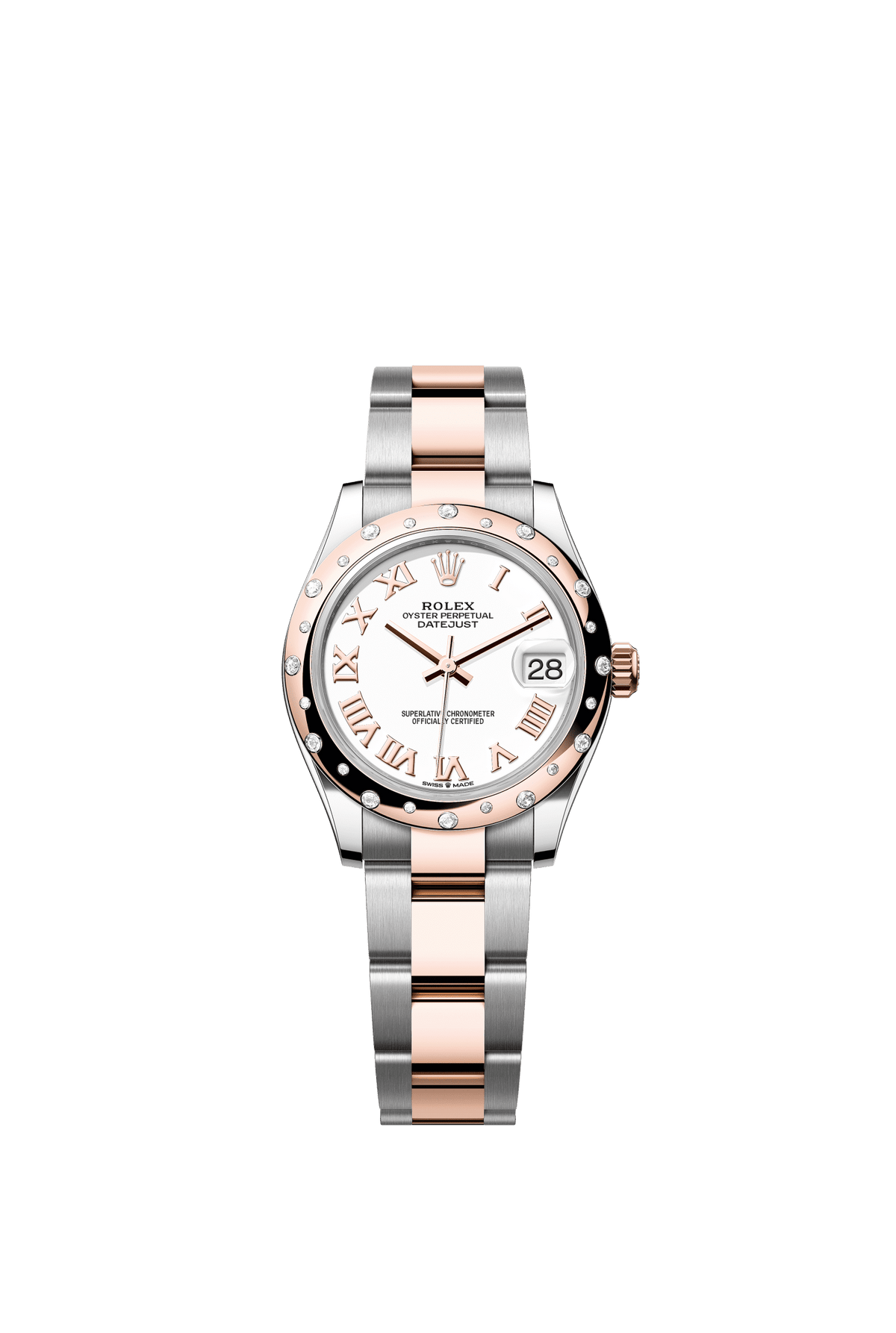 Rolex Datejust 31mm White Dial Oystersteel &amp; Everose Gold 278341RBR - WATCHXNYC
