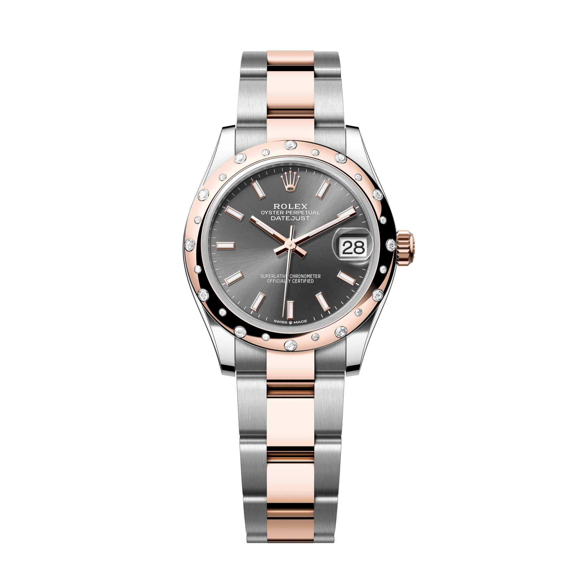 Rolex Datejust 31mm Slate Dial Oystersteel &amp; Everose Gold 278341rbr - WATCHXNYC