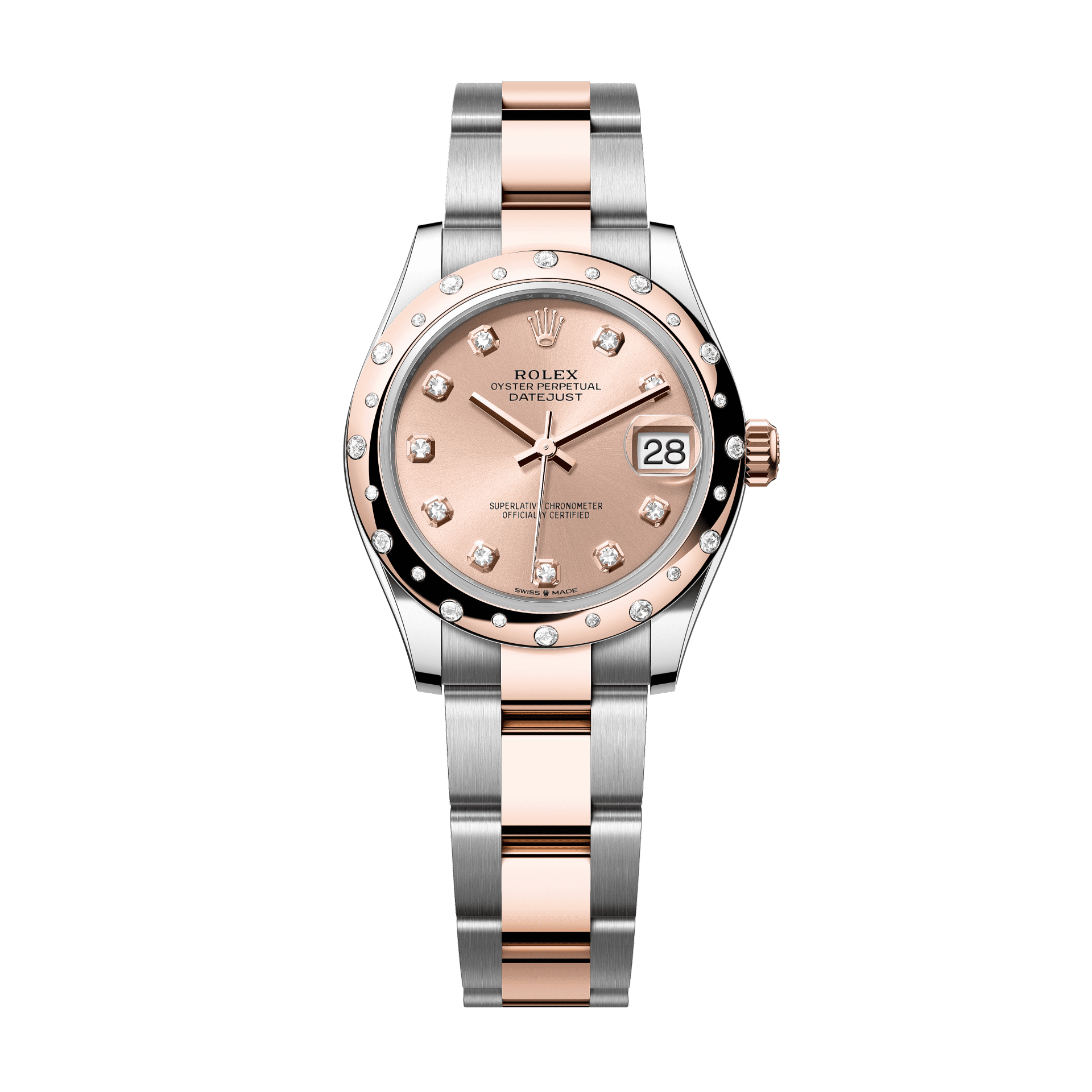 Rolex Datejust 31mm Rosé Diamond Dial Oystersteel &amp; Everose Gold 278341rbr-0023 - WATCHXNYC