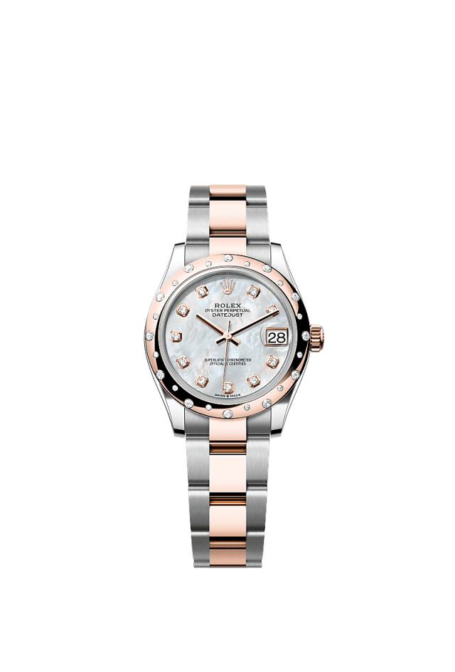 Rolex Datejust 31mm White Diamonds Dial Oystersteel &amp; Everose Gold 278341RBR - WATCHXNYC