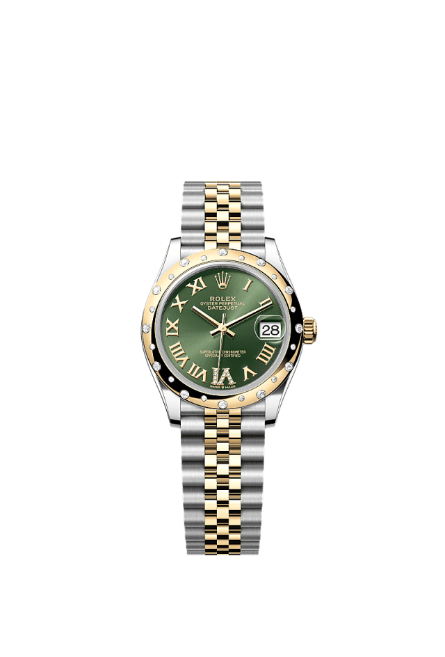 Rolex Datejust 31mm Olive-Green Dial Oystersteel &amp; Yellow Gold 278343RBR - WATCHXNYC